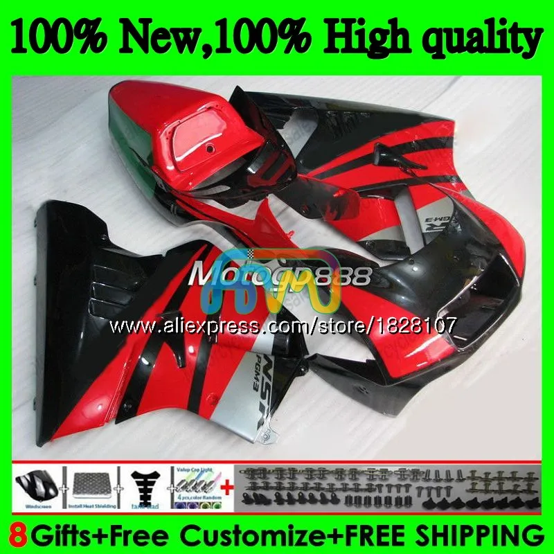 Корпус для HONDA NSR 250 R MC18 PGM2 СМП 250R NS250 NSR250R 88 89 84BS. 34 MC16 красного и черного цвета NSR250 R RR NSR250RR 1988 1989 обтекатель - Цвет: No. 1
