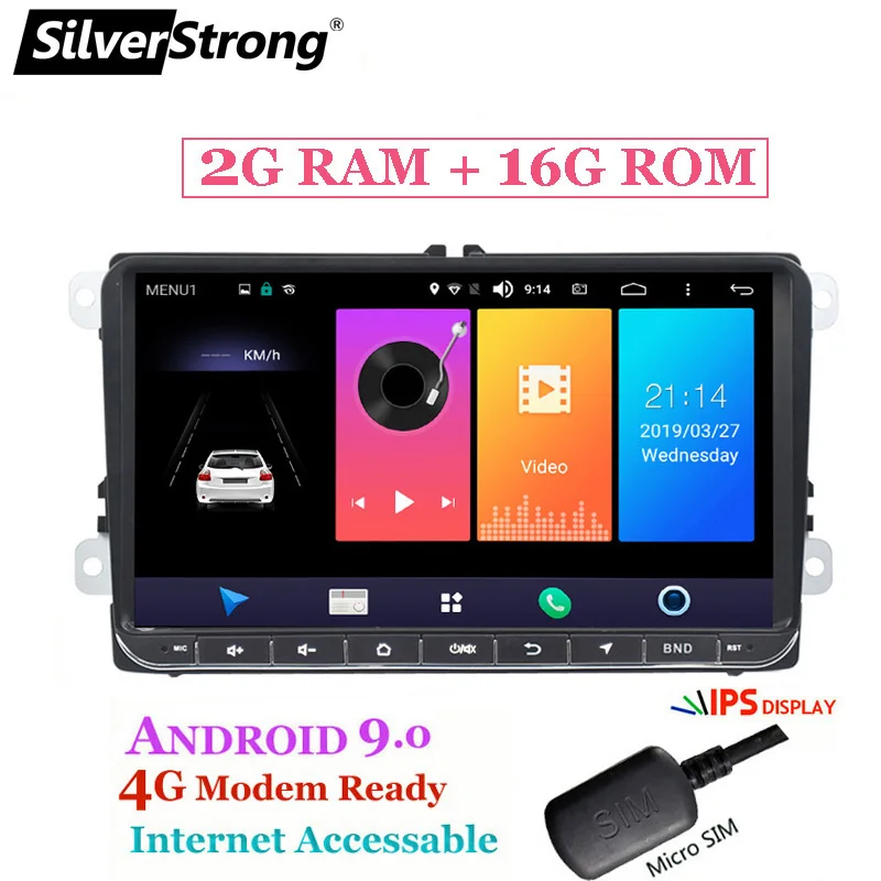 SilverStrong 9 дюймов ips матрица Android9.0 автомобильный DVD для VW Passat mk5 Golf6 для поло радиоприемник для Android RDS TPMS-902BM3 - Цвет: 902BM3-2G16G
