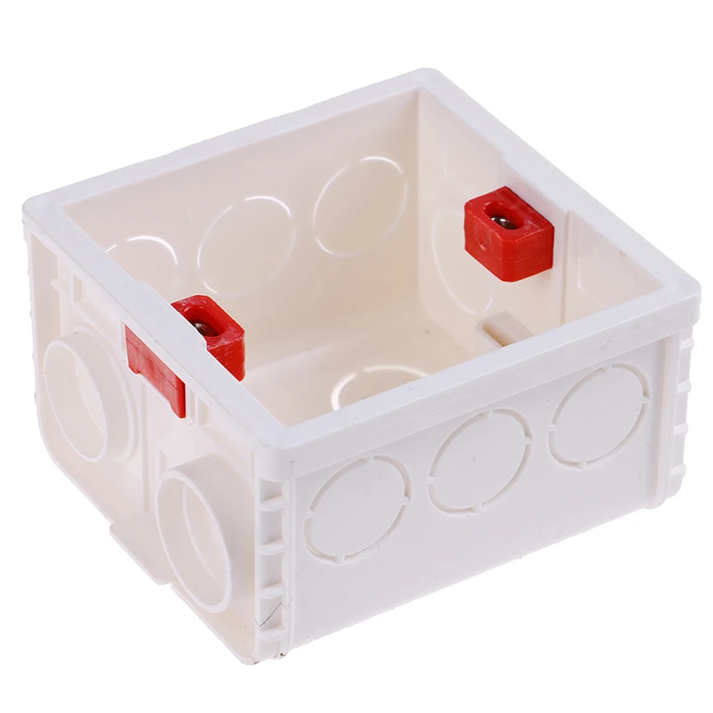 1 шт. 3 крепежное отверстие настенная коробка переключателей для розеток 86 Тип Монтажная коробка - Цвет: Белый