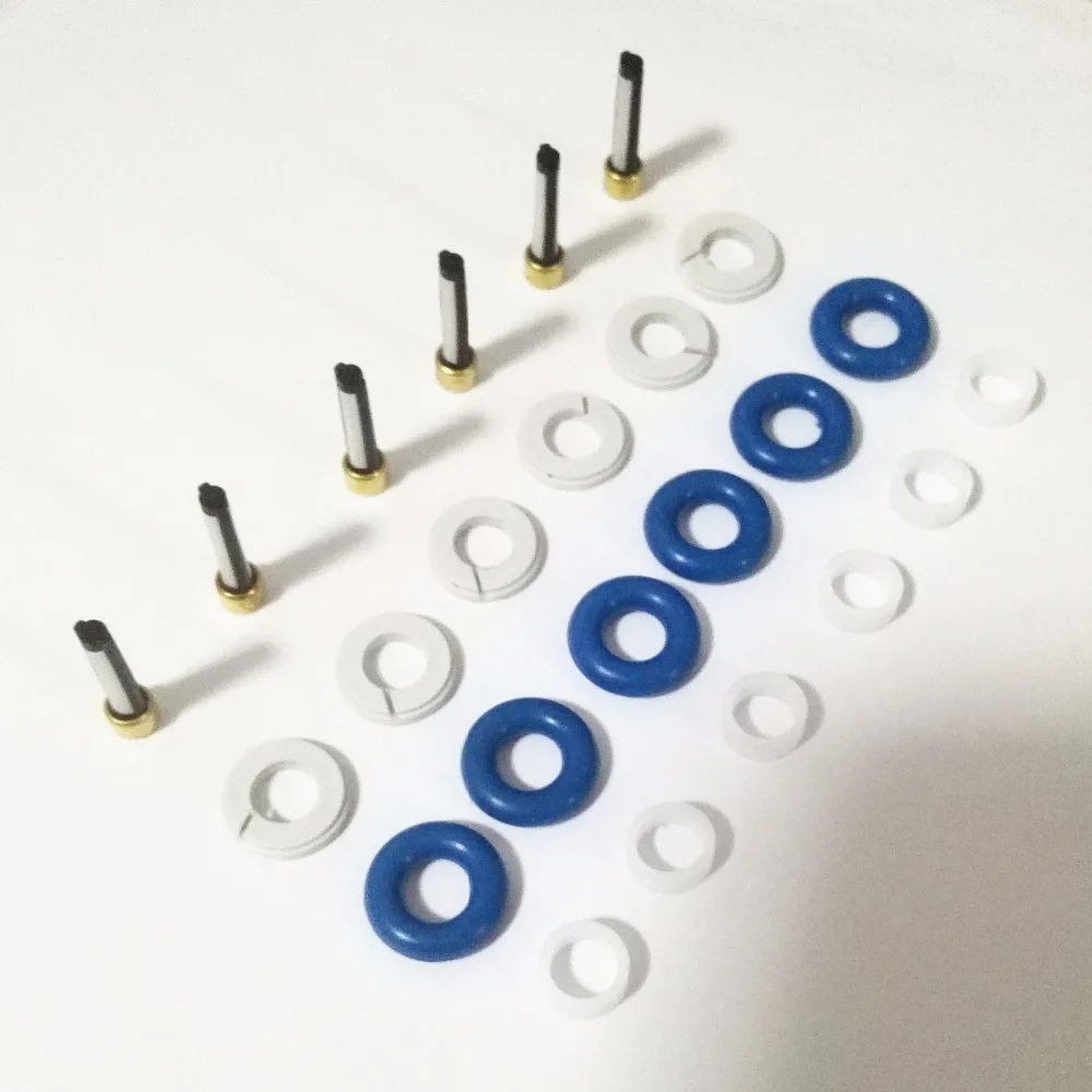 6set GDI fuel injector repair kit for Nissan Juke 2011-2013 1.6L Replacement filter orings and seals (AY-RKG904)