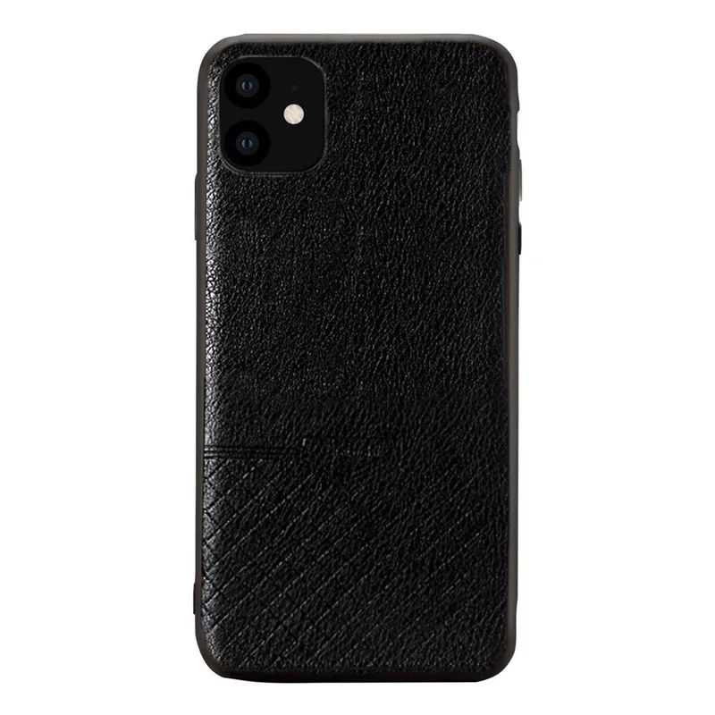 Черный Binmer модный противоударный тонкий кожаный чехол для телефона для IPhone 11 Pro Max IPhone 11 11 Pro защитная задняя крышка - Цвет: Черный