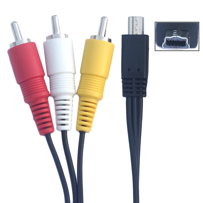 

MINI USB 6 PIN to AV RCA Digital Camera Camcorder Cable for Canon