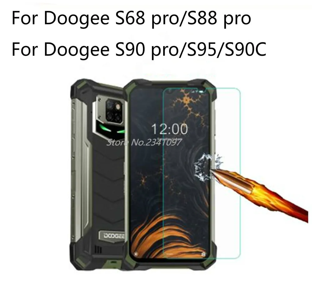 Чехол из закаленного стекла для Doogee S88 S68 S90 Pro 2 шт. | Мобильные телефоны и
