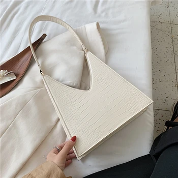 

Crocodile Pattern Small Shoulder Bags For Women 2020 Brand Designer Handbags Summer PU Leather Hand Bag Purse Ladies Square