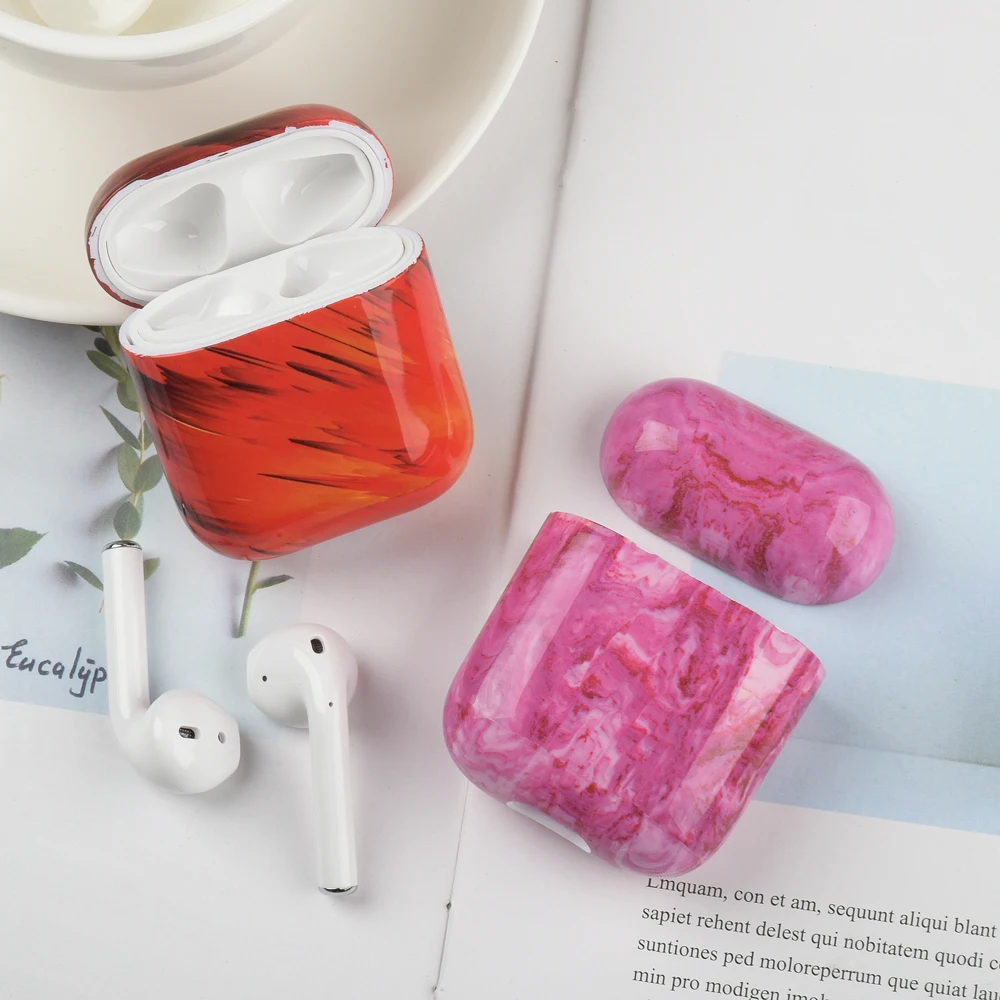 Чехол с мраморным рисунком для Airpods 2 1 Мягкий Силиконовый ТПУ чехол для наушников Защитный чехол для AirPods 2 1 наушники чехол для зарядки