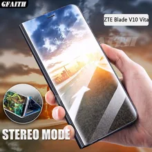 Чехол-подставка GFAITH для zte Blade V10 Vita, откидная крышка для zte Blade V10 Vita, зеркальный чехол