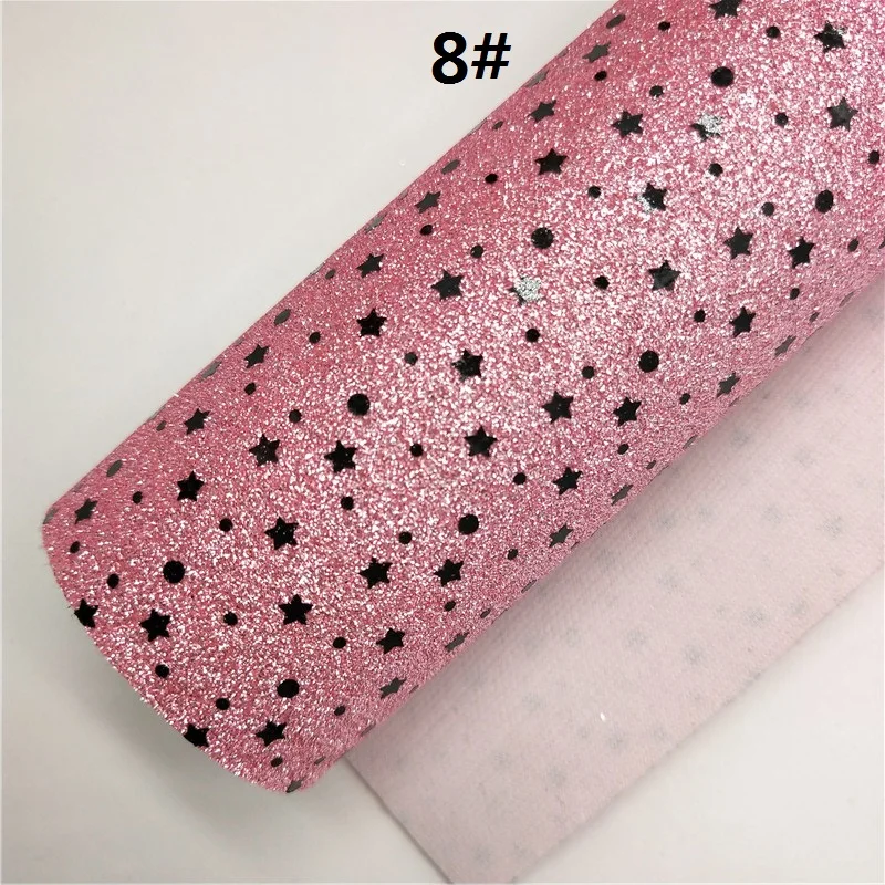 1 шт., 21X29 см, блестящая ткань, плотная блестящая кожа, блестящие кожаные листы со звездами для изготовления луков, LEOsyntheticoDIY T342A - Цвет: 8