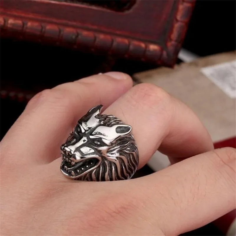 Cool Wolf Head Style Rings