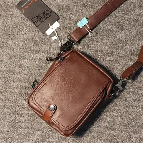 ミニバッグメンズレザー小さな男のバッグカジュアルバッグクロスボディ屋外puレザーポケットショルダーバッグ Aliexpress
