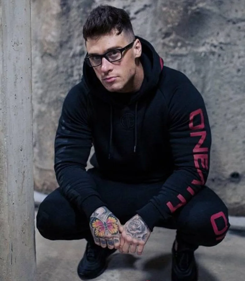 

Muscle Brother 2019 Spring New Style Sports Hoodie Men's Running Exercise Hooded