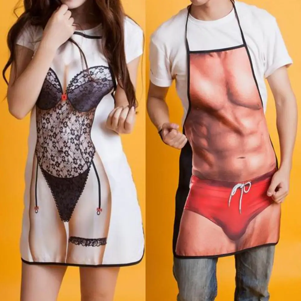 

Creative Funny Personality Cartoon Apron Manufacturers Wholesale Superman Apron Muscle Male Sense Apron