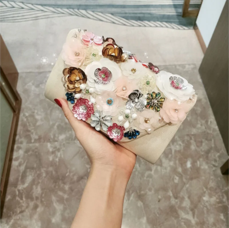 Элегантный клатч, вечерние сумки, вечерние сумки, розовые цветочные клатчи для женщин, дикая сумка-мессенджер, сумка на плечо на цепочке, женская сумка из полиуретана
