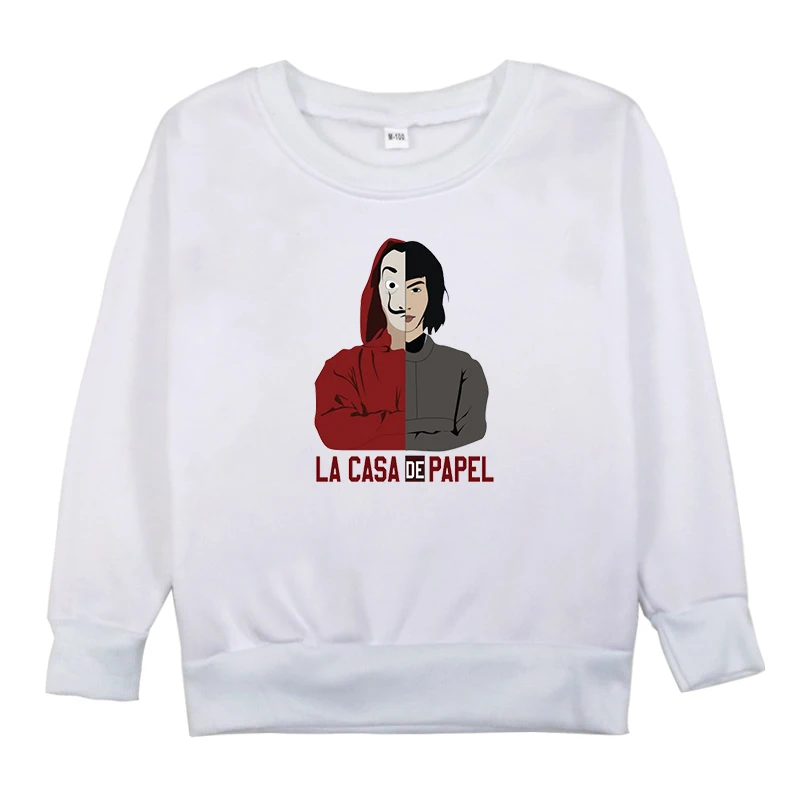 La Casa De Papel/свитер для маленьких девочек; топы; сезон весна-осень; повседневные топы с длинными рукавами; свитер; футболка; свитер; одежда для детей - Color: Hoodies 1