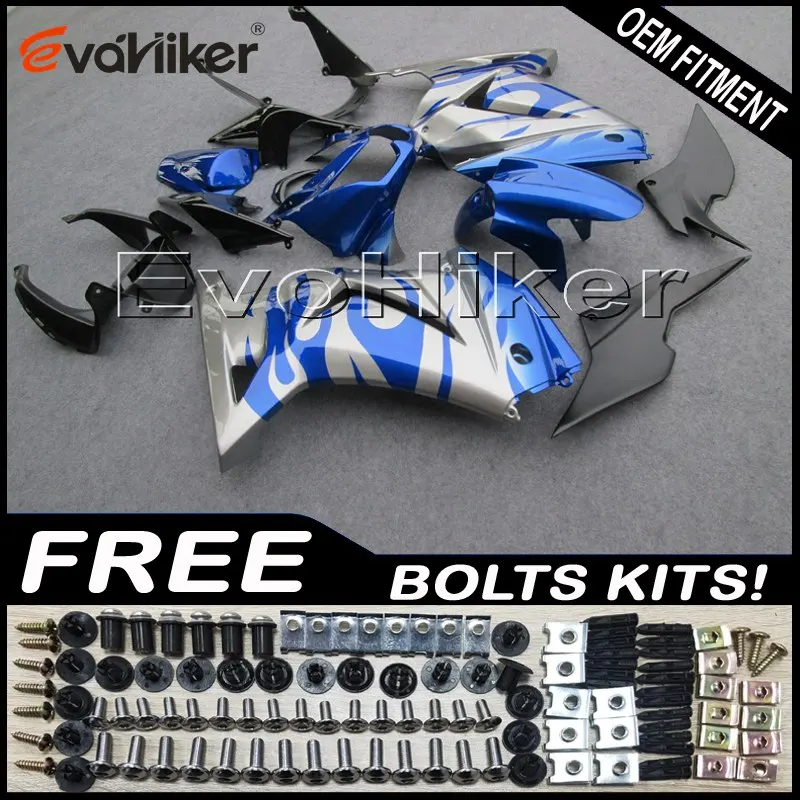 Custom fairing motorcycle bodywork kit for ZX250R EX250 2008-2012 ABS motor panels Injection mold blue silver+gifts Custom fairing motorcycle bodywork kit for ZX250R EX250 2008-2012 ABS motor panels Injection mold blue silver+gifts