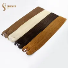 Forever pro, волосы 100 г/шт., 18 дюймов, настоящие европейские прямые человеческие волосы, пряди, уток, выделенный цвет пианино, человеческие волосы remy