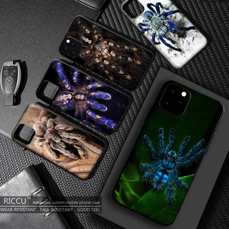 Синий страшный паук милый чехол для телефона с домашним животным iphone 11 12 Mini Pro Max X