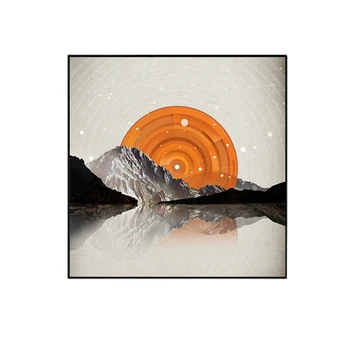 

Nordic Minimalist Modern Abstract Sunrise Home Living Room Decoration Painting Sofa Background Wall Painting