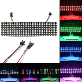 

LED Matrix Panel, WS2812B RGB 832 Pixels Digital Flexible Dot Matrix Individually Addressable LED Display Screen