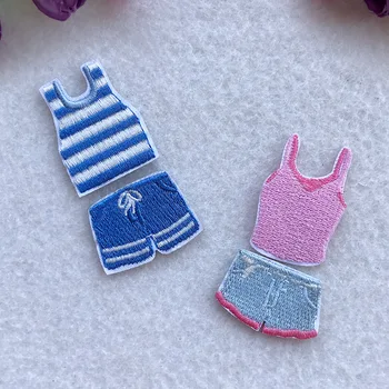 

50pcs/lot Small Embroidery Patches Kids Clothing Decoration Accessories Summer Vest Pants Iron Heat Transfer Applique