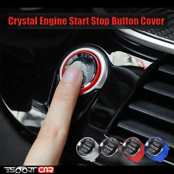 

Crystal ENGINE START STOP switch button Sticker For bmw 1 2 3 4 5 6 7 Series F20 F21 F22 F30 F34 F10 F18 3 5 Series E90 E91 E60