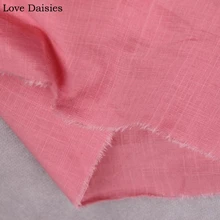 Хлопок/лен цельная розовая эластичная ткань удобная для DIY лето/весна платье рубашка блузка брюки Ручная работа ремесло тела