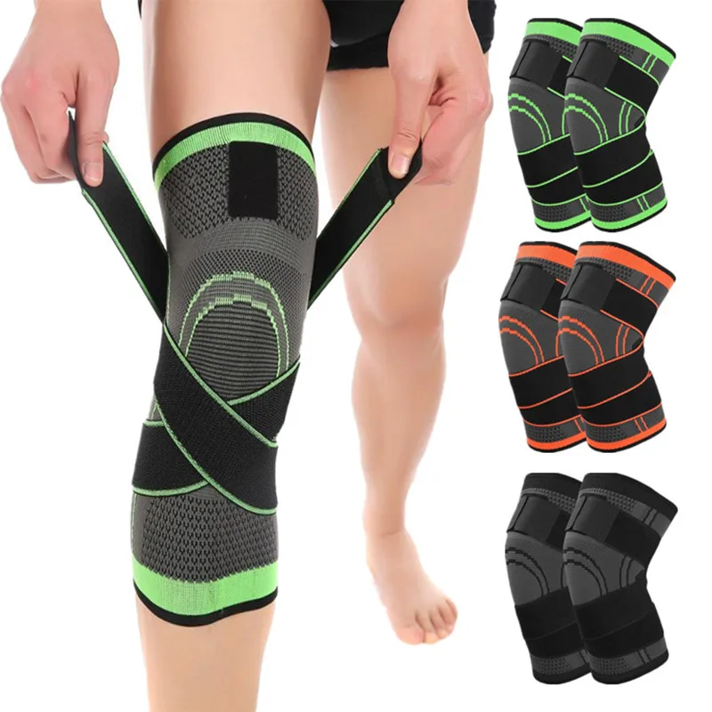 

1PCS Knee Support Professional Protective Sports Knee Pad Breathable Bandage Knee Brace Basketball Tennis Cycling Protector D40