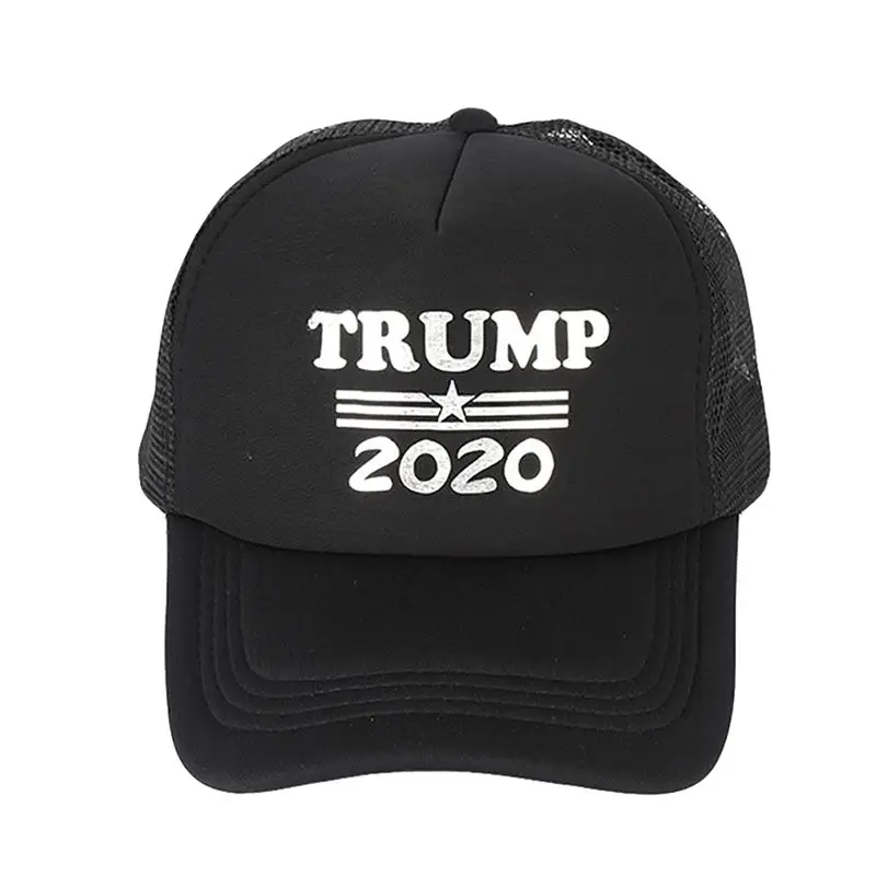 AS TRUMP Cap Letter Printed Mesh Outdoor Sports Peaked Hat Headwear Wear With Adjustable Back Closure American President Electio - Цвет: AS