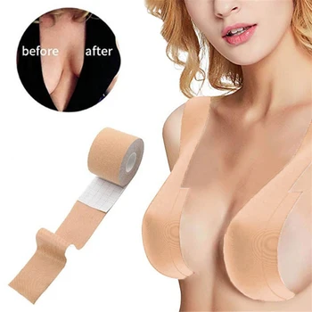 

New 2 Colors Body Invisible Bra Women Silicone Strapless Sticky Bra DIY Breast Lift Tape Push Up Bra For Self Adhesive Boob Tape
