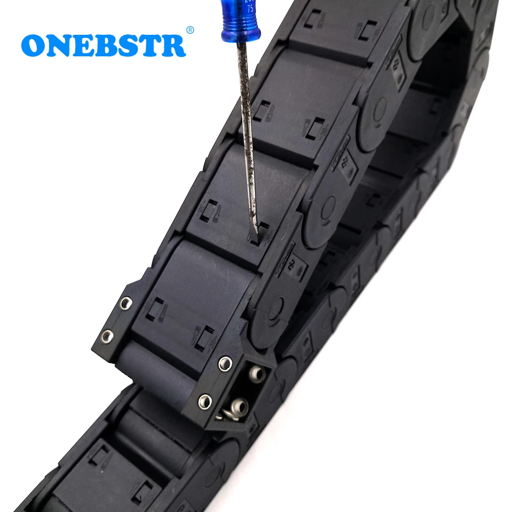 트랜스미싱 체인 와이어 캐리어 케이블 1 미터 20x38mm, CNC 라우터 공작 기계 양쪽에서 열림, 무료 배송