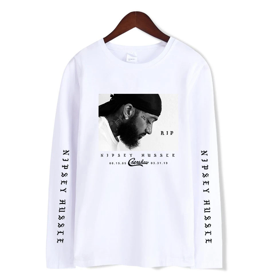 Nipsey hussle футболки женские и мужские крутые футболки Новая модная повседневная футболка с длинным рукавом Топы для весны XXS-4XL плюс размер