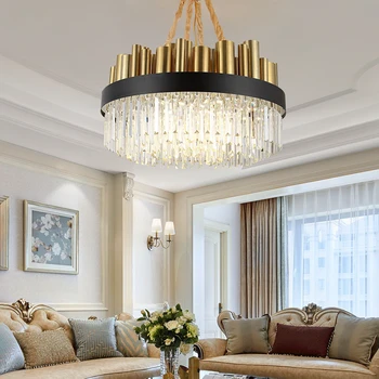 

Living room chandelier 2019 new post-modern crystal restaurant bedroom lamps modern minimalist luxury style lighting