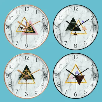 

30CM Nordic Geometry Design Wall Clock Hanging Wall Watch Art Home Living Room Bedroom Office Decorations