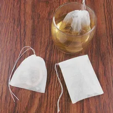 400 шт одноразовый Чайный фильтр в пакетиках, Пустой чайный набор с кулиской, Чайный фильтр в пакетиках для чая с листьями, одноразовый чайный сетчатый фильтр в пакетике