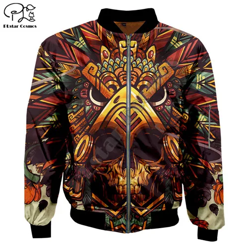 Мужские куртки-бомберы с 3d принтом черепа, орла, зима-осень, на молнии, повседневная куртка унисекс, Harajuku, уличная одежда, пальто 1 - Цвет: jacket
