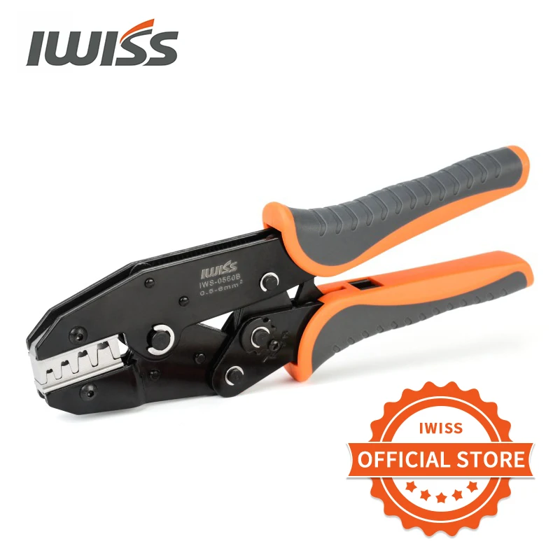 IWISS IWS 0560 Crimping Plier Tools for Crimp 20 10AWG 0.5 6mm2 454A/454B/454C U type Shaped