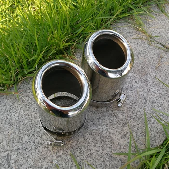 

1 Pair Chrome Car Muffler End Pipe Stainless Steel Exhaust Tips for Volvo S60 T5 2.0T 2013 Exterior Styling