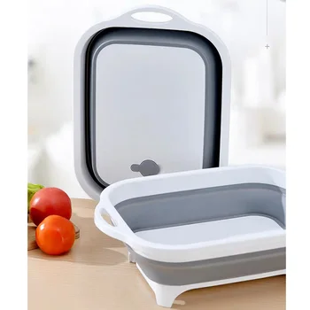

Folding Chopping Blocks Kitchen Gadgets Colander Food Chopping Boards Washing Basket Drain Kitchen Organizer Cutting Boards