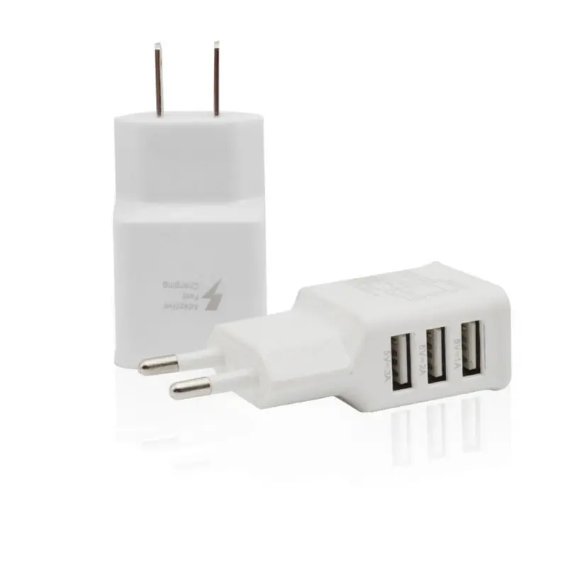 Сетевое зарядное устройство с 3 USB-портами и вилкой Стандарта ЕС США | Электроника