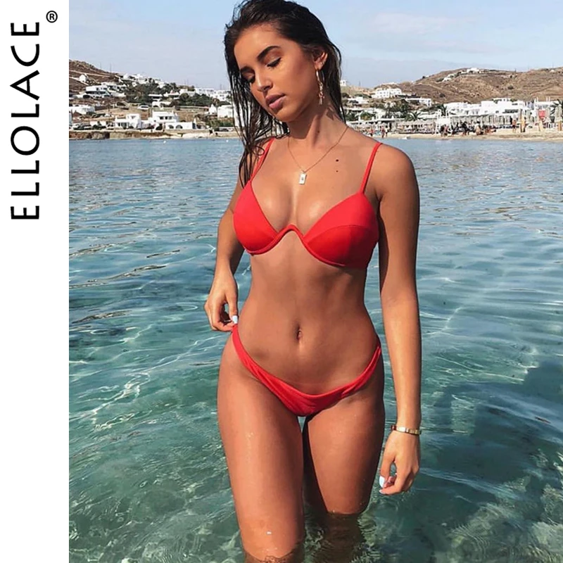 

Ellolace Ellolace Push-Up Bikinis Women Sexy Bikini Swimsuit Female Low Waist Ladies Swimwear 2020 Swimming Brazilian Biquini
