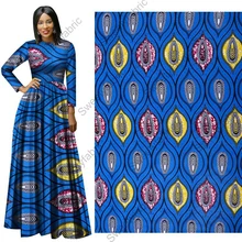 Cotton african print wax fabric nederlands Peacock holland dutch pagne high quality super holandies for Party Dress 6Yards