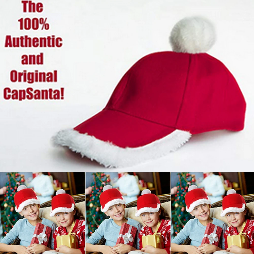Красные рождественские шляпы, шляпы Санты, декоративные шляпы для детей, взрослых, новогодние подарки