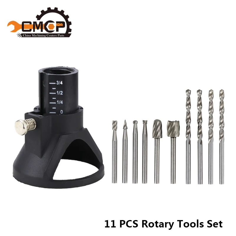 10 шт. HSS фрезерные боры + 1 дрель резьба роторный локатор Набор сверло, Подходит Dremel Proxxon роторные инструменты