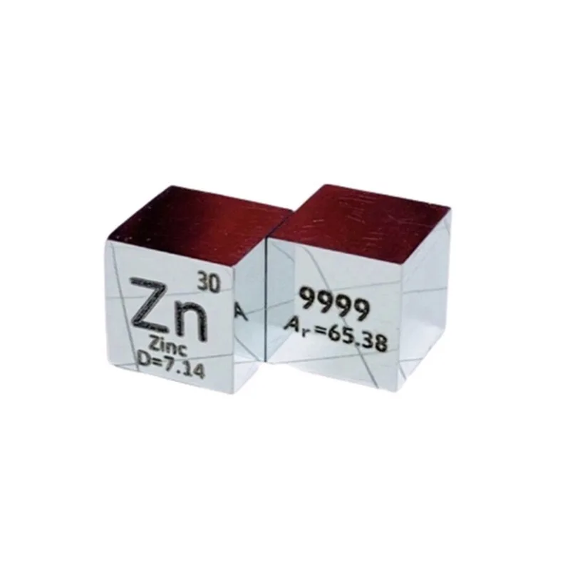 

Puirty 99.99% 4N Zinc Cube Element for Gifts, Hobbies ,Crafts Display,Collection,Chemistry Science Experiments Density Hand Made
