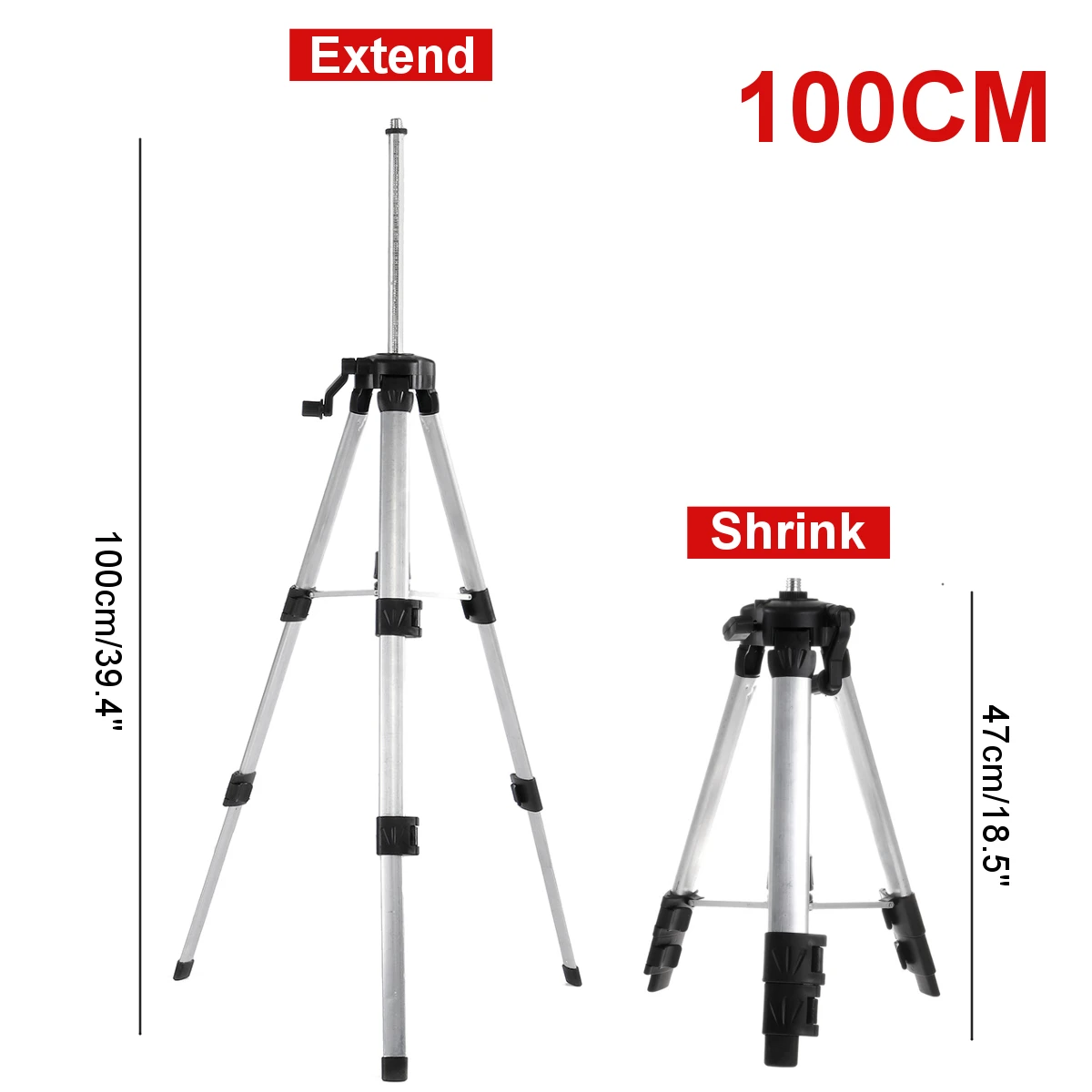 Level Inclinometer Tripod 5/8in Stable Convenient,Self leveling Tripod with Aluminum Alloy 