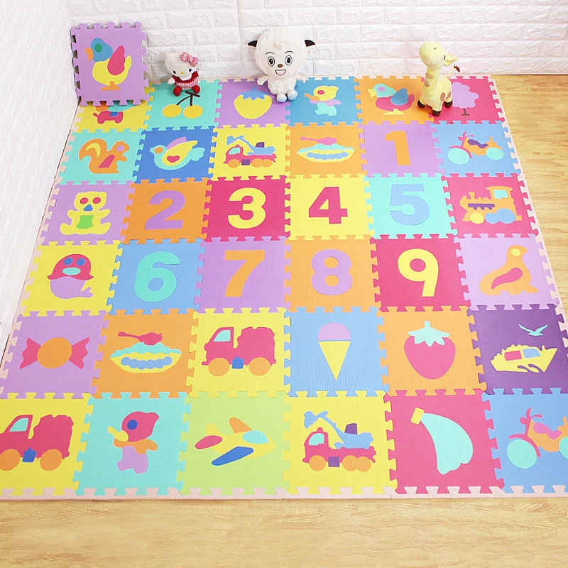 120 * 120 cm 25 Piezas Alfombra educativa para ni/ños swonuk Alfombra de Espuma EVA para Gatear Figura de beb/é