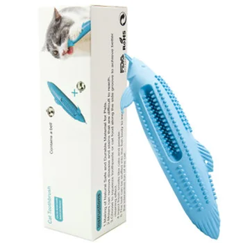 

Cats Interact Toothbrush Chew Toys Kitten Kitty Cats  Toys Teeth Cleaning Care Catnip Toy FAS6