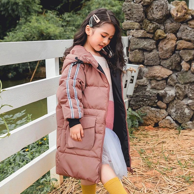 

Children Winter Jacket 2019 New Kids Hooded Warm Long Down Jacket for Girls Teenage Coat Baby Boy Snowsuit Girls Outerwear Coats