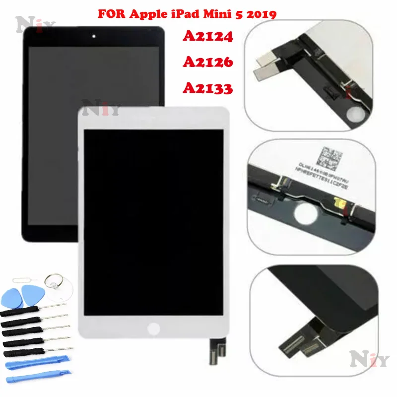 

New LCD Display Touchscreen Digitizer Components for Apple iPad Mini 5 2019 Replacement A2124 A2126 A2133