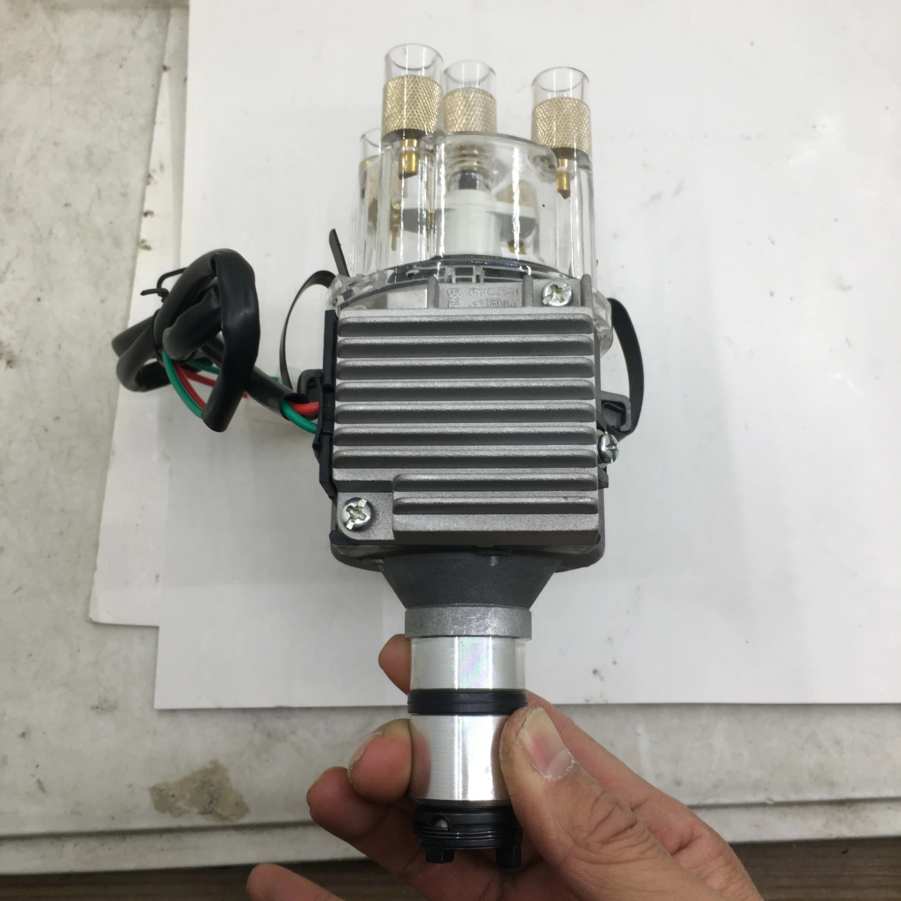 SherryBerg complete distributor for Empi 9437 Electronic All-in-One Vacuum Advance Distributor for VW Aircooled Engine clear cap