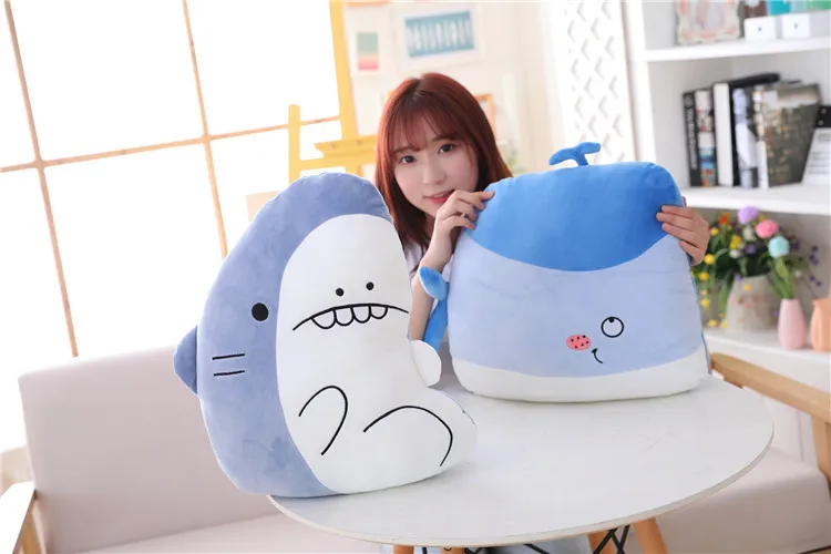 Cute Cartoon Shark Wale Doll Plush Toy Stuffed Animal Bear Doll Toys Plush Pillow Cushion Children Toy Kids Gift